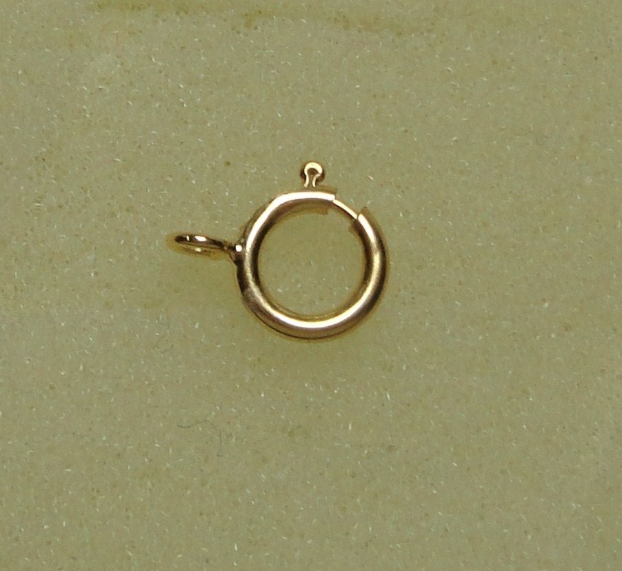 6 mm 14 KT SOLID GOLD SPRING CLASP